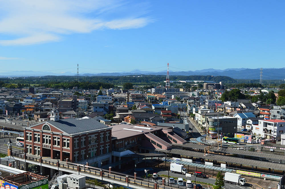 東松山市の街並み